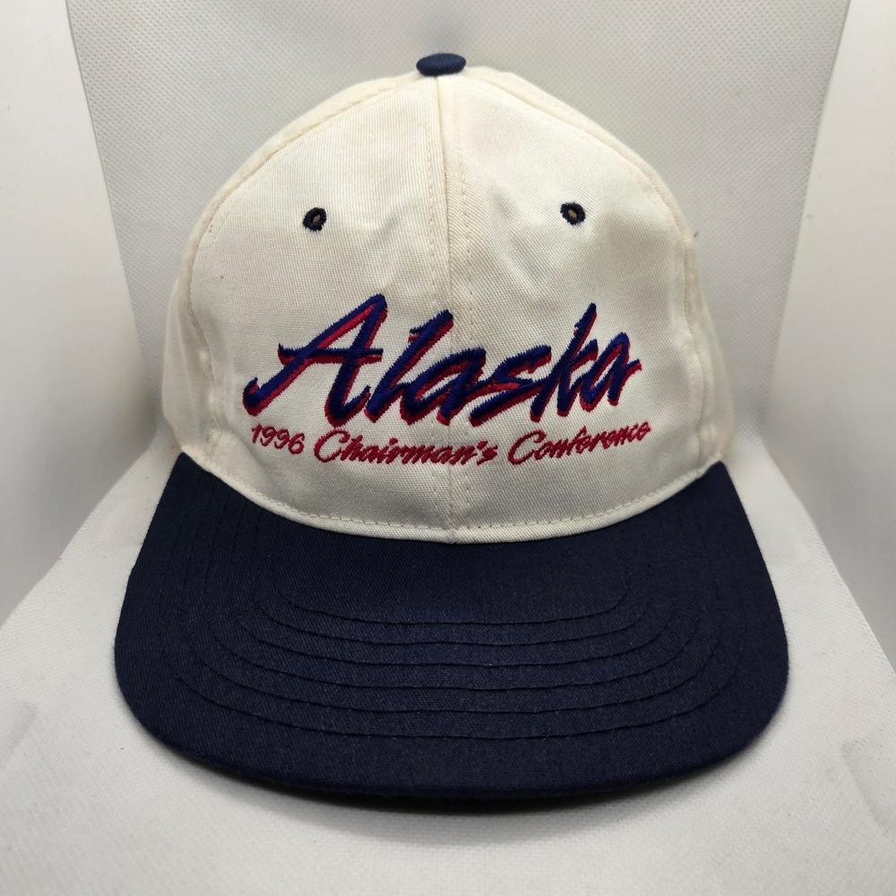 1996 Alaska VTG‎ HAT Chairman's Conference Baseball Cap Sweatband Anchorage AK